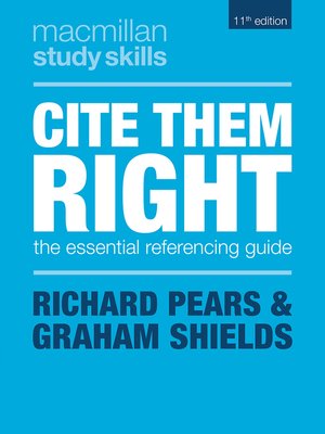 Cite Them Right - ebook